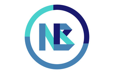 NB Global Circle Ribbon Letter Logo