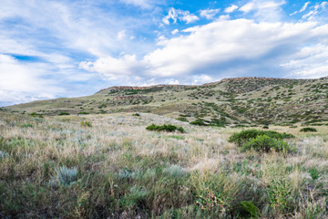 mountain landscape with blue sky