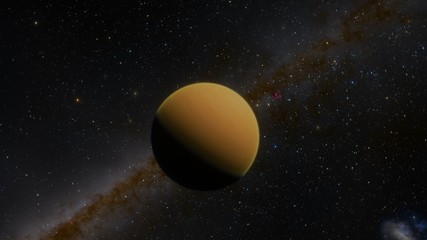 Obraz na płótnie Canvas Extrasolar Kepler Planet Orange World
