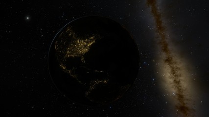 Planet Earth at Night from Space Americas United States