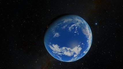 Fototapeta na wymiar Planet Earth from Space Empty Pacific Ocean