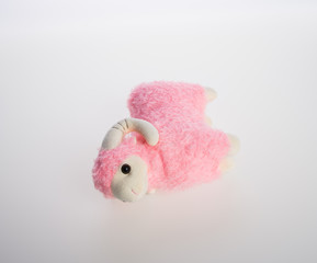 toy or goat or sheep on a background.