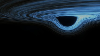 Supermassive Black Hole Event Horizon From Below Accretion Disk - obrazy, fototapety, plakaty