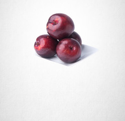 Plum or Sweet Ripe Plum fruit on a background.