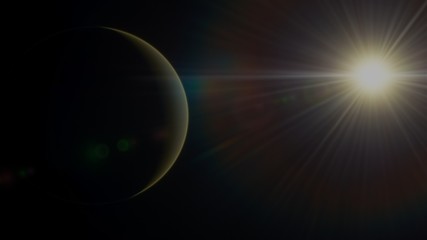Venus Planet and Sun