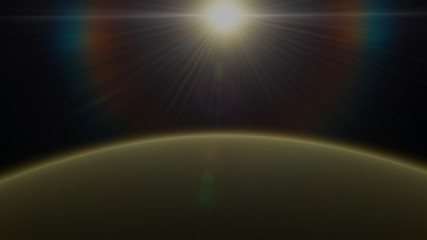 Venus Planet Fly Over