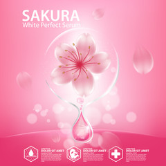 Sakura collagen solution Natural Skin Care Cosmetic.
