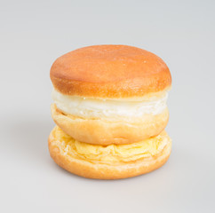 burger or egg burger on a background.