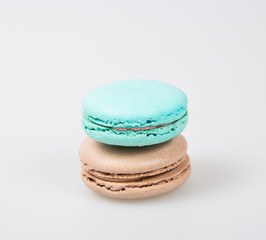 macarons or colorful macarons on a background.