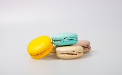 macarons or colorful macarons on a background.