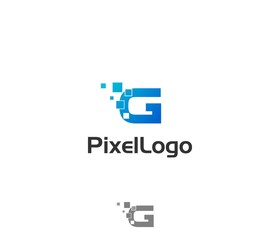 letter G pixel logo icon element