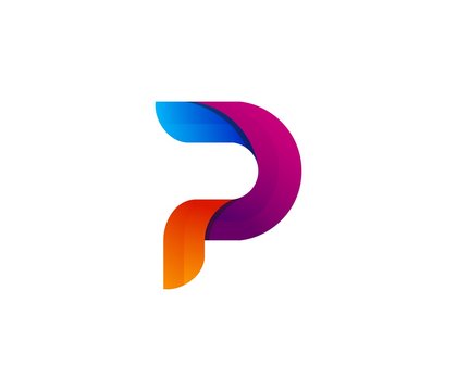 Letter P Colorful Logo Icon Element