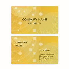 Business card yellow. Travel Agency vector illustration. Sunlight