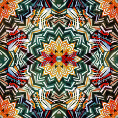 mandala vintage tribal seamless pattern vector illustration