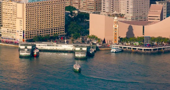 Star Ferry & Terminal; From Victoria Peak; Tsim Sha Tsui, Hong Kong, China
