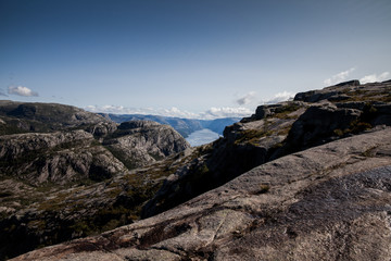 preikestolen, noruega, vistas panorámicas al fiordo