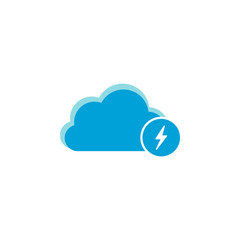 Cloud computing icon, flash icon