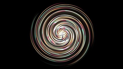 Colorful spectrum circle on black background.