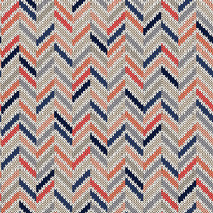 Seamless geometric knitted pattern