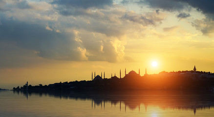 Obraz premium istanbul silhouette