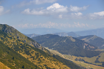 Obraz premium Monte Baldo. Italy. Beautiful view from the mountain to the foothills.