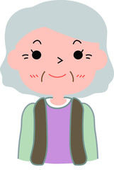 beautiful grandmother stand.eps