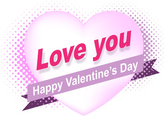 love valentine's day heart logo on white background