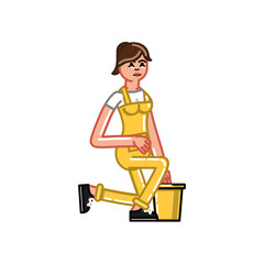 Cleaning service woman