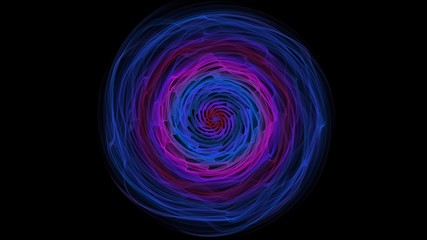 Colorful spectrum circle on black background.