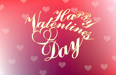 beautiful poster typography happy valentines day