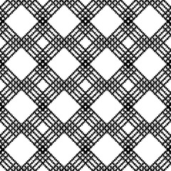 Black and White Seamless Ethnic Pattern