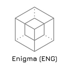 Enigma (ENG). Vector illustration crypto coin ico