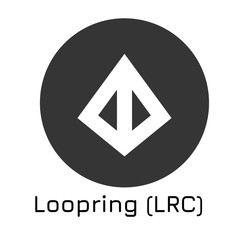 Loopring (LRC). Vector illustration crypto coin i