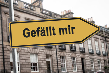 Obraz premium Schild 238 - Gefällt mir