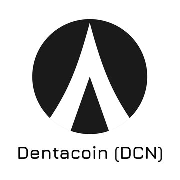 Dentacoin (DCN). Vector illustration crypto coin 