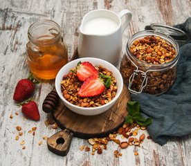 Homemade baked granola