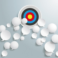 White Round Speech Bubbles Target