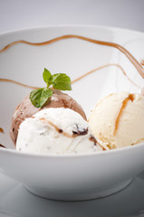 Helado variado.