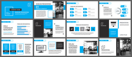 Blue and white element for slide infographic on background. Presentation template. Use for business annual report, flyer, corporate marketing, leaflet, advertising, brochure, modern style.