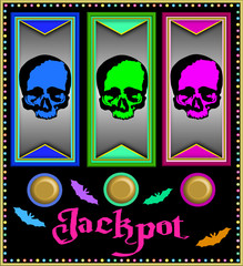 slot machine with three skulls