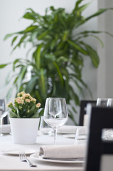 servicio de mesa de restaurante.
