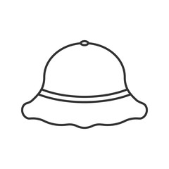 Fisherman's hat linear icon