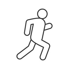 Running man linear icon