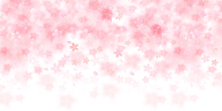 桜　春　和紙　背景