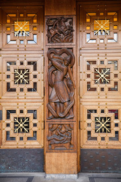 City Hall doors in Oslo