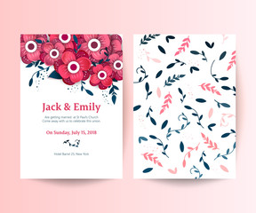 Wedding collection. Spring ornament concept. Floral poster, invite.