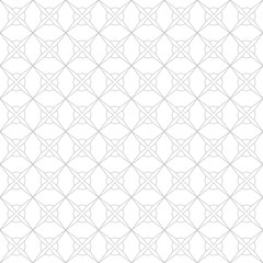 Gray geometric ornament on white background. Seamless pattern