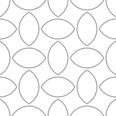 Geometric ornament. Light gray seamless pattern