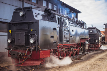 Fototapeta premium old steam loc in Germany