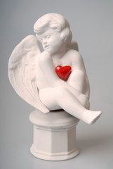 angel and red hearts